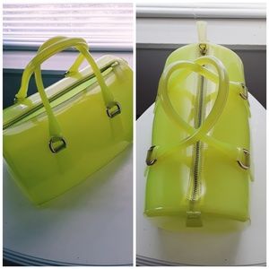 Transparent Bag Clear Jelly Tote (NEON GREEN)